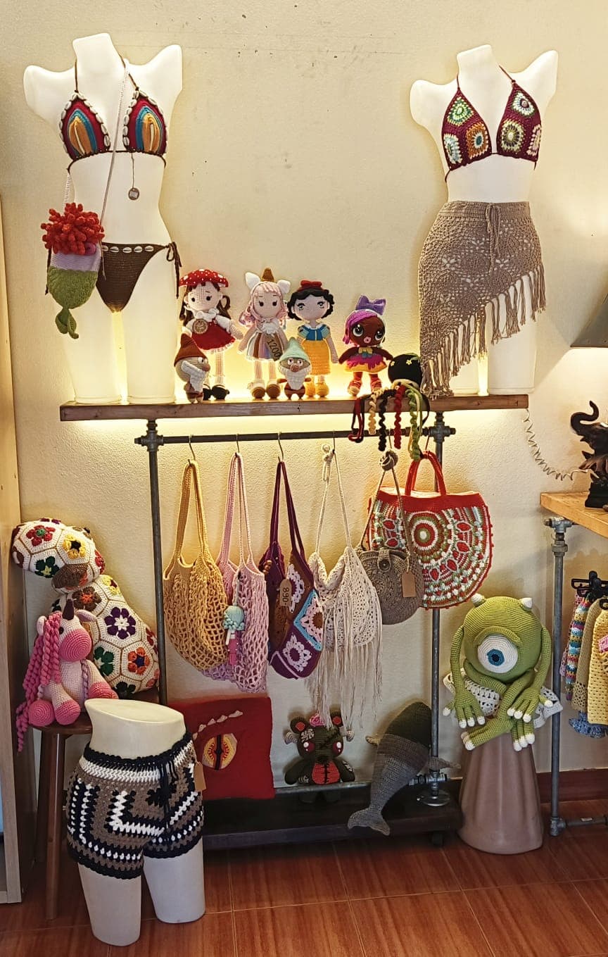 Inside the Crochet Time shop in Phuket